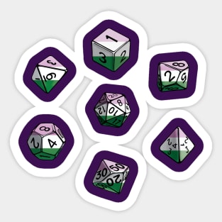 Pride Dice Set: Nonbinary Genderqueer Sticker